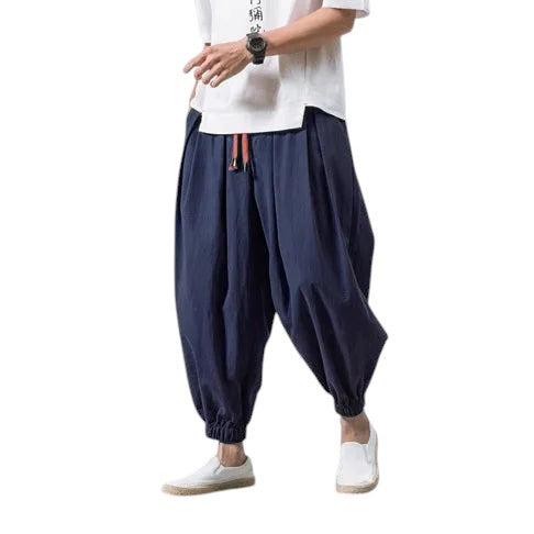 Comfortable Loose Fit Pants Relaxed Fit Navy