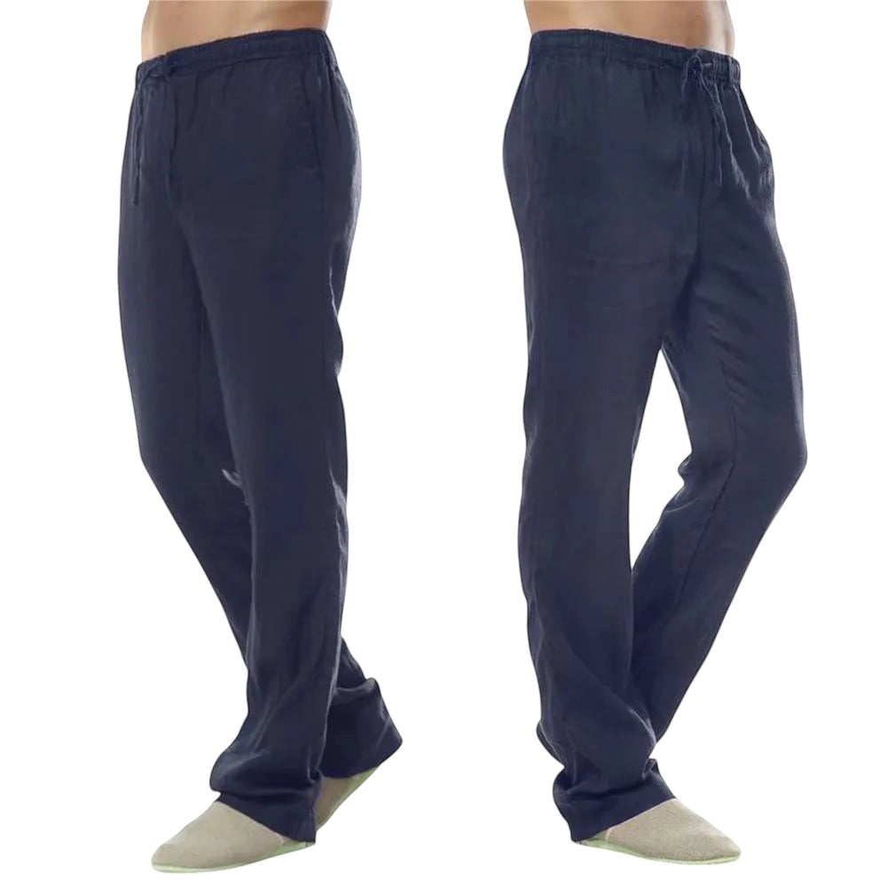 Comfort Linen Blend Pants navy