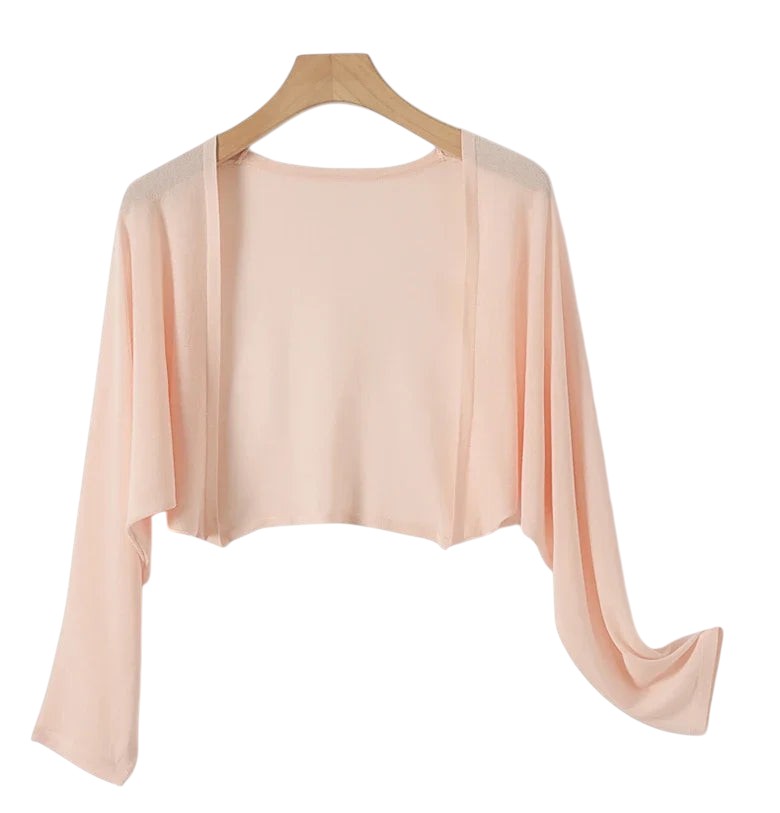 Lightweight Cropped Sweater Pink One Size