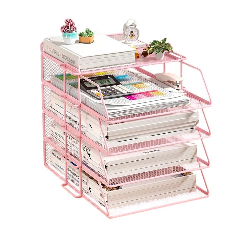 Comfort Mesh Desk 4-Tier-Pink