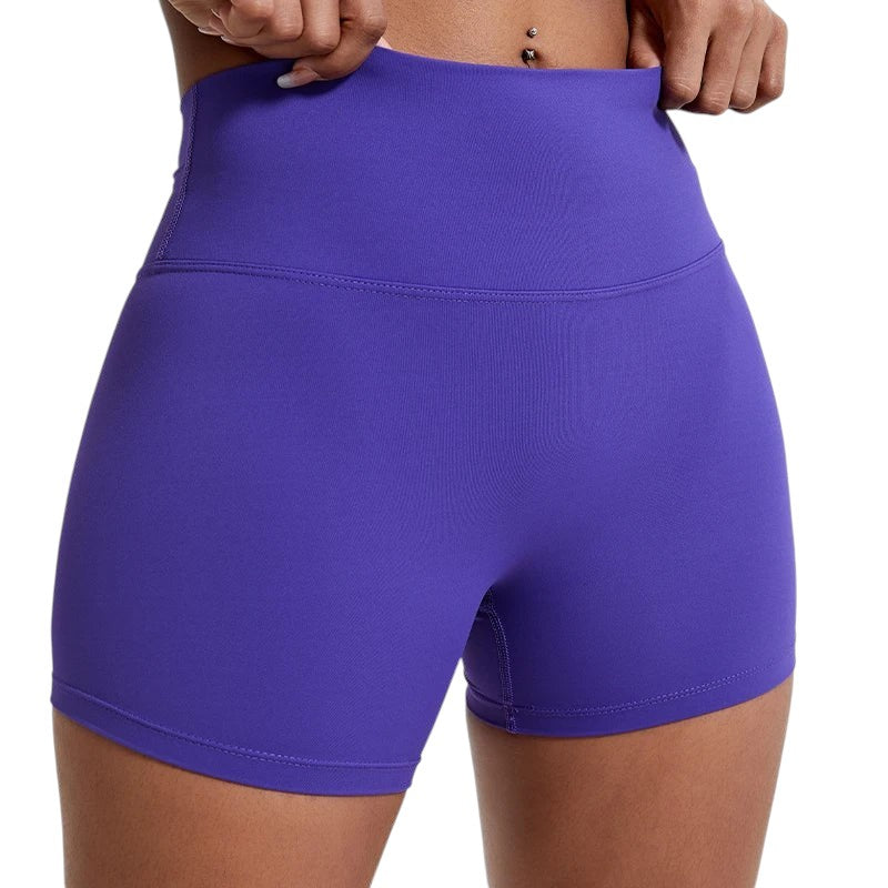 Comfort High Waisted Shorts High Waisted Blue Purple