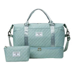Quilted Duffel Bag Blue