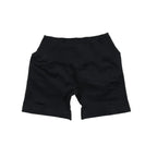 Seamless Waist Athletic Shorts Black