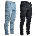 Skinny Fit Cargo Jeans