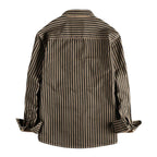 Striped Long Sleeve Shirt Button Front