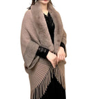 Faux Fur Trimmed Knit