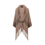 Faux Fur Trimmed Knit