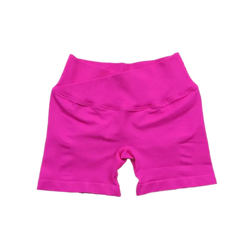 Seamless Waist Athletic Shorts Rose