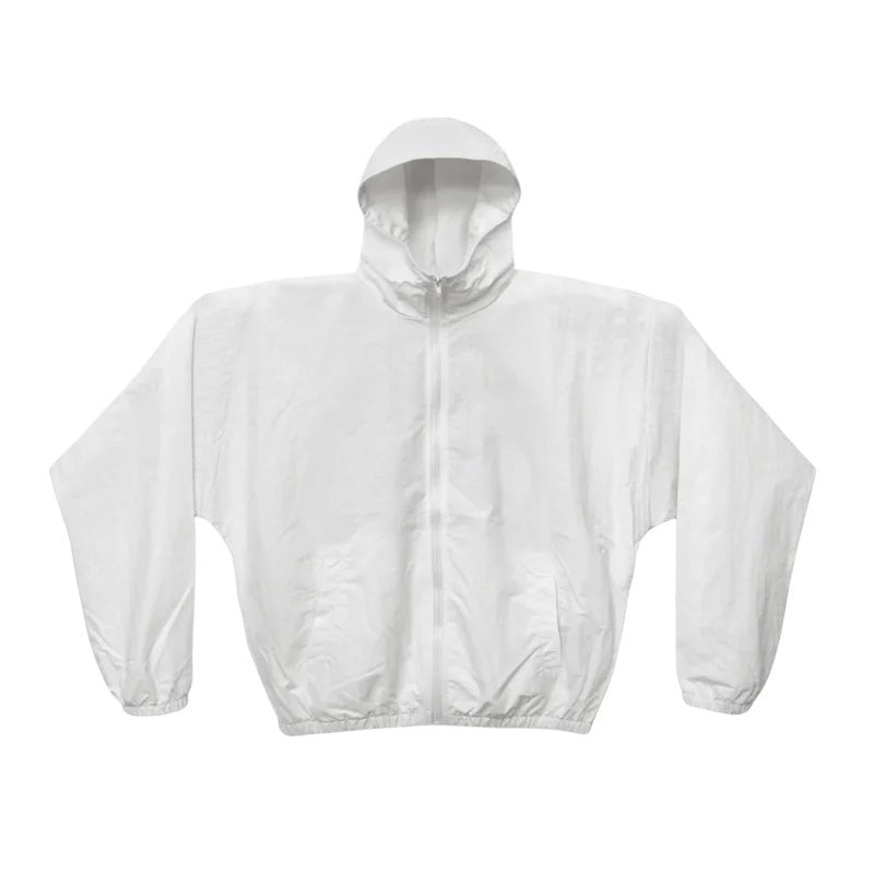 Lightweight Hooded With Jacket Zip Up WHITE