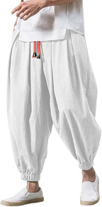 Comfortable Loose Fit Pants Relaxed Fit White