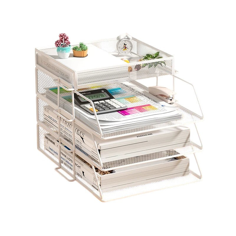 Comfort Mesh Desk 3-Tier-White