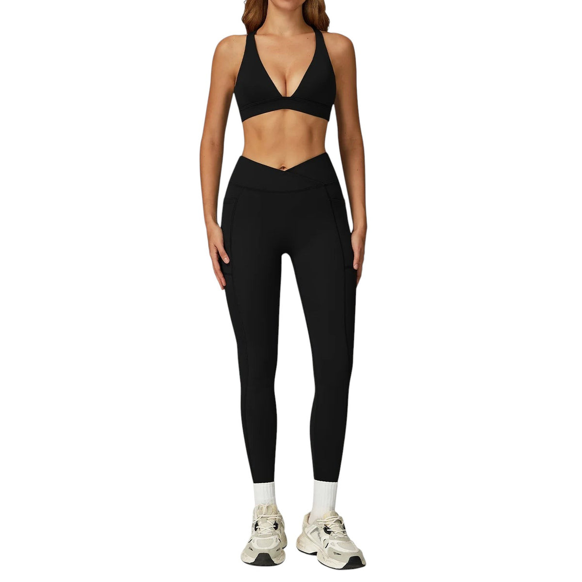 Athletic Two piece Flare Leggings Advanced Black-4 China Mainland