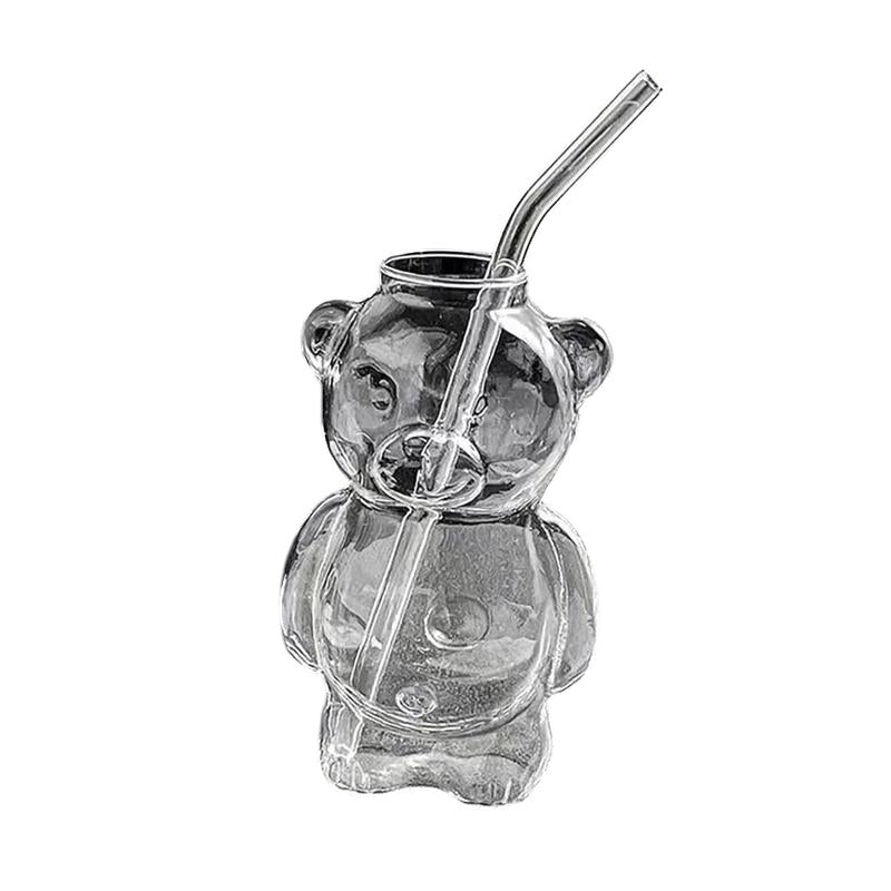 Adorable Bear Shaped Bear Mug With Straw 320Ml