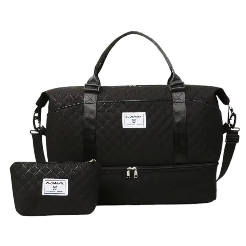 Quilted Duffel Bag Black