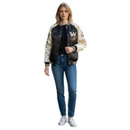 Embroidered Bomber With Jacket Floral