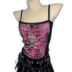 Gothic Skull And Top Lace Black