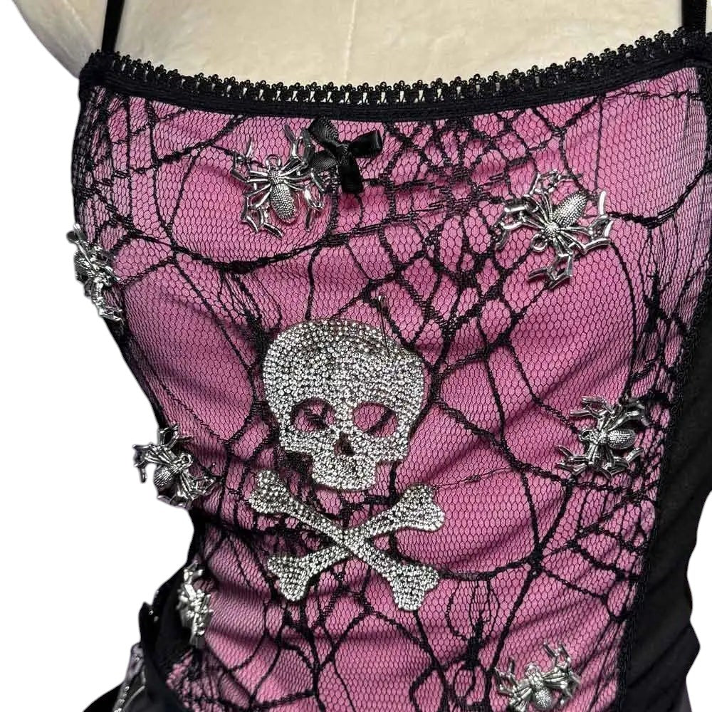 Gothic Skull And Top Lace