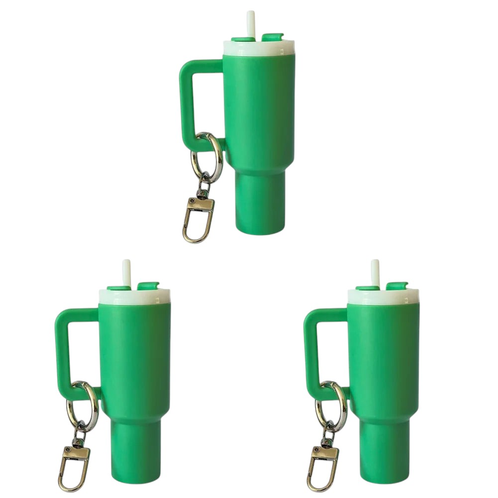 Mini Tumbler Keychain 3Pcs Green