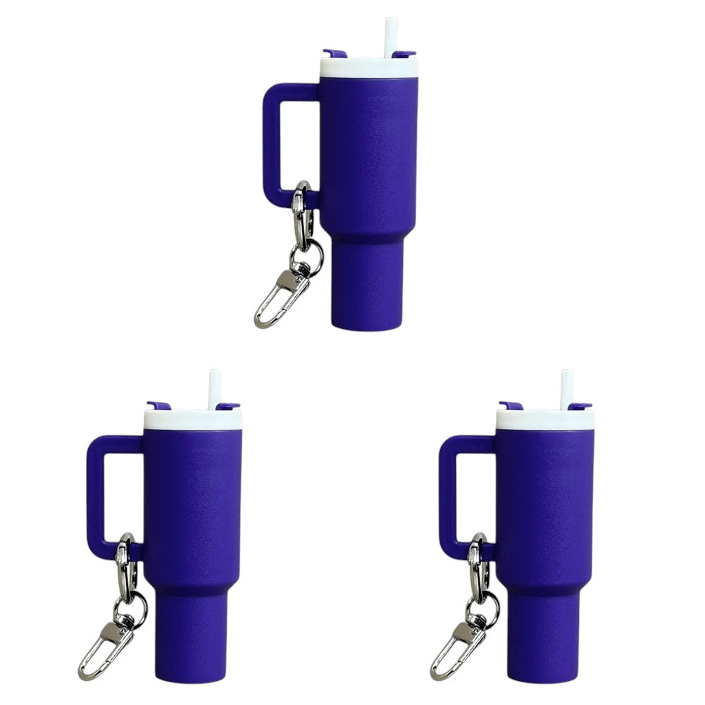 Mini Tumbler Keychain 3Pcs Dark Blue