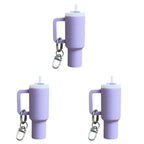 Mini Tumbler Keychain 3Pcs Purple