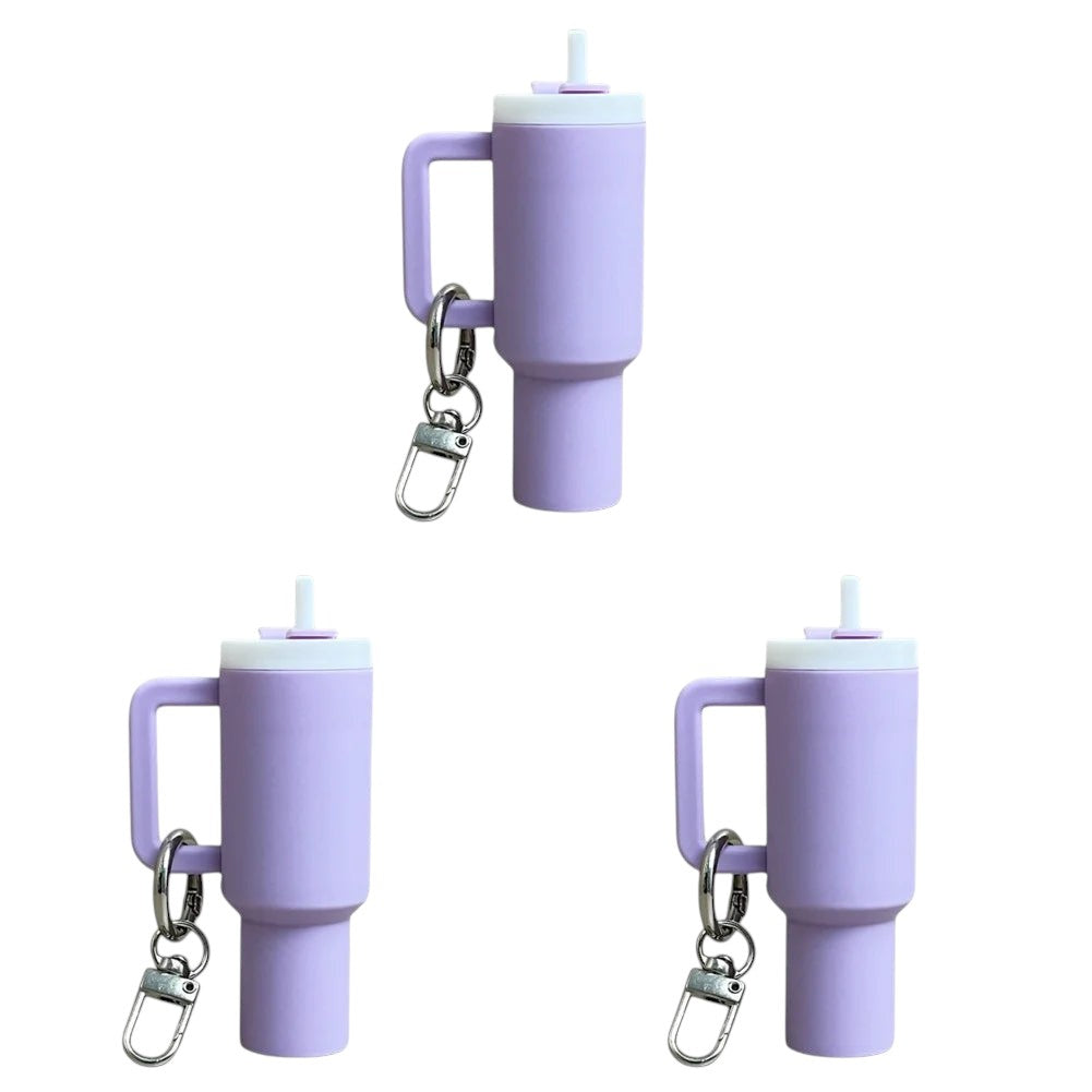 Mini Tumbler Keychain 3Pcs Purple