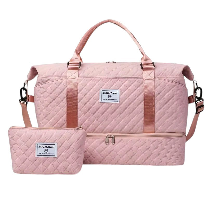 Quilted Duffel Bag Pink
