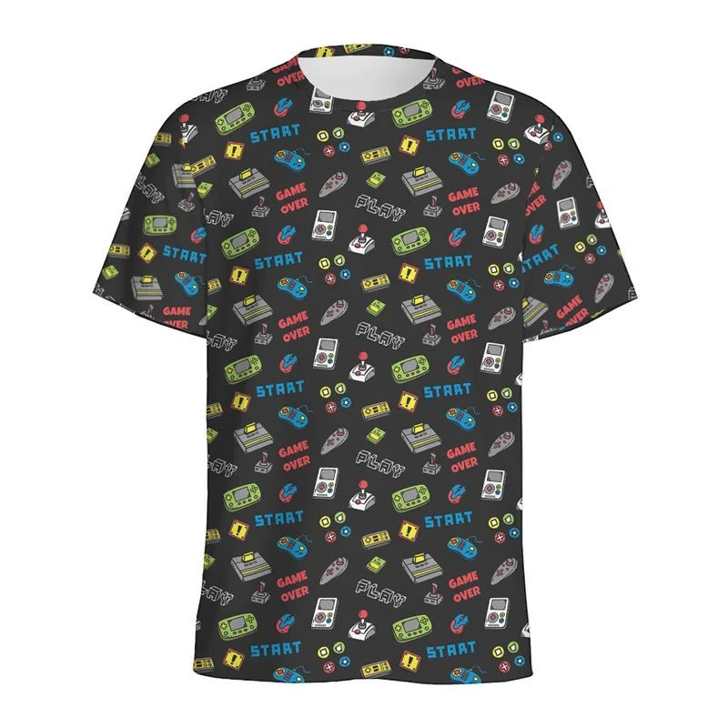 Retro Video Game T Shirt Graphic