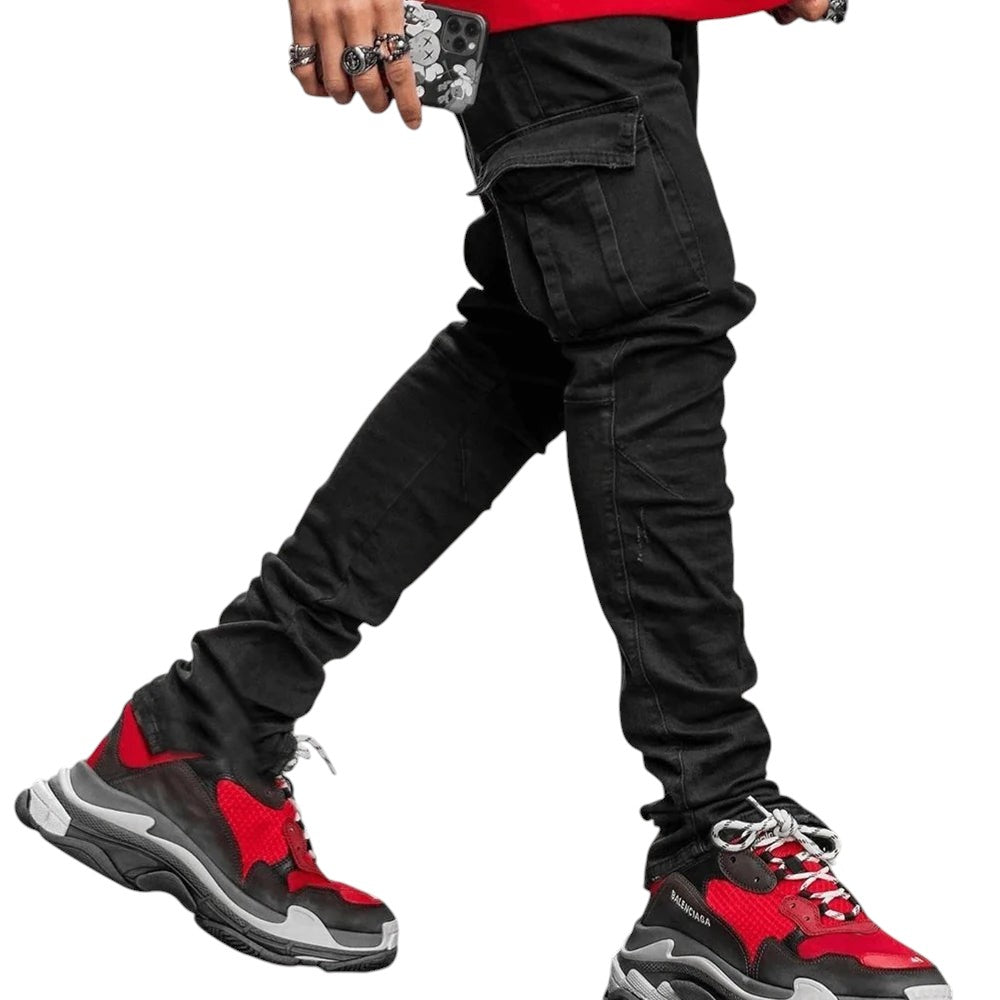 Skinny Fit Cargo Jeans