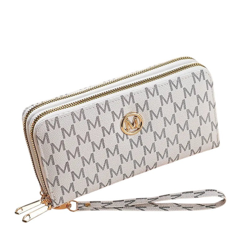 Double Zip Wristlet Wallet