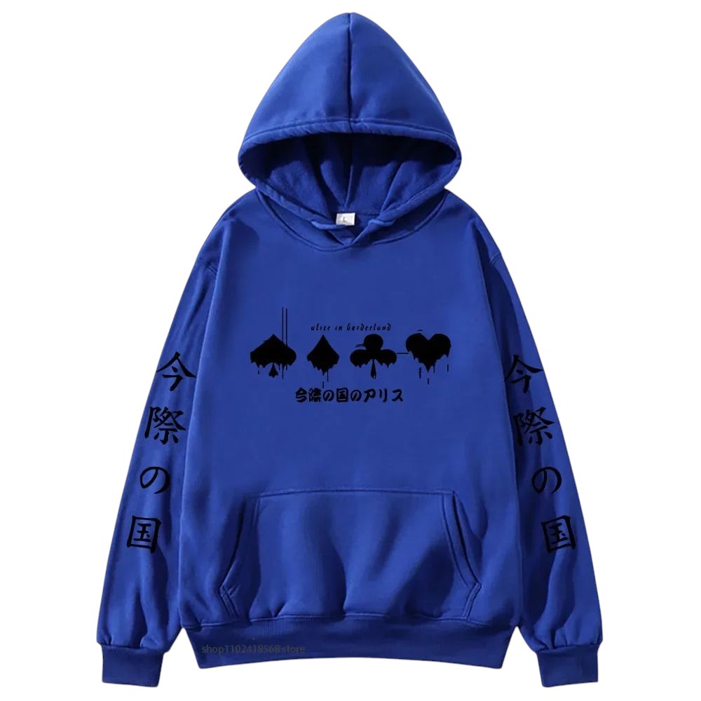 Alice Borderland Graphic Hoodie Blue