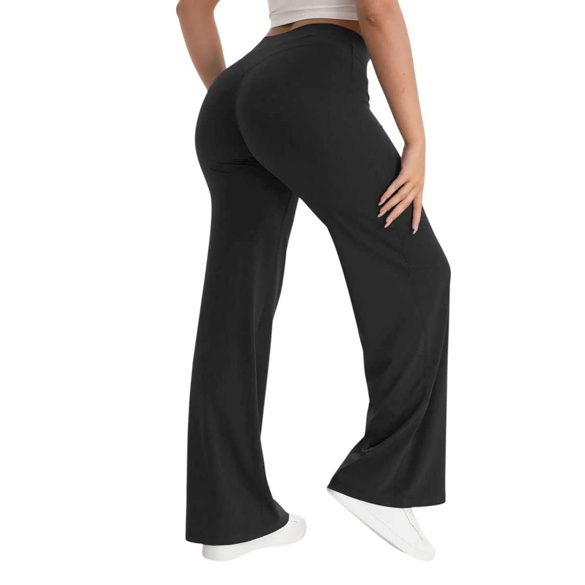 Comfort Wide Leg Pants Wide Leg Midnight Black