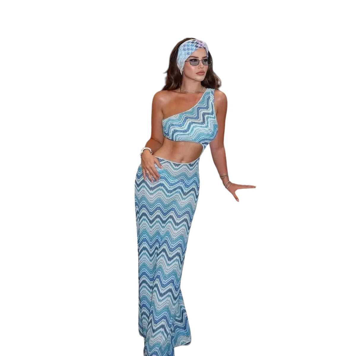 Chevron Knit One Dress Swimsuit dress