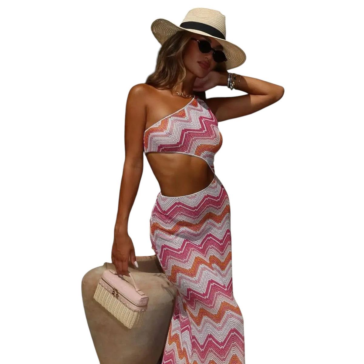 Chevron Knit One Dress Swimsuit dress 1