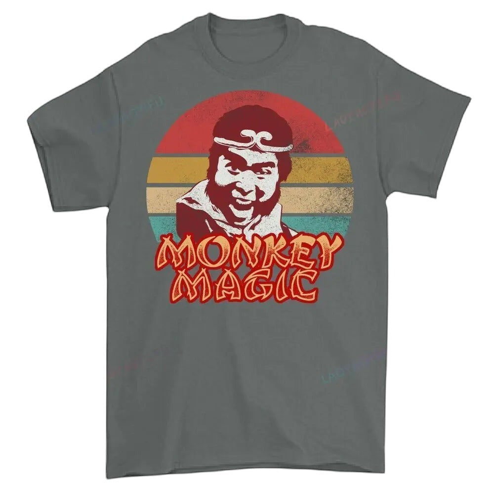 Monkey Magic Graphic T Shirt 300208HE-dark gray