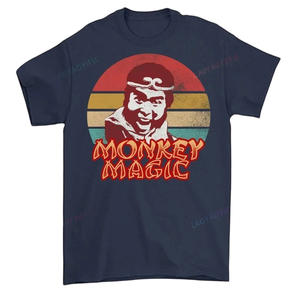 Monkey Magic Graphic T Shirt 300208HE-dark blue