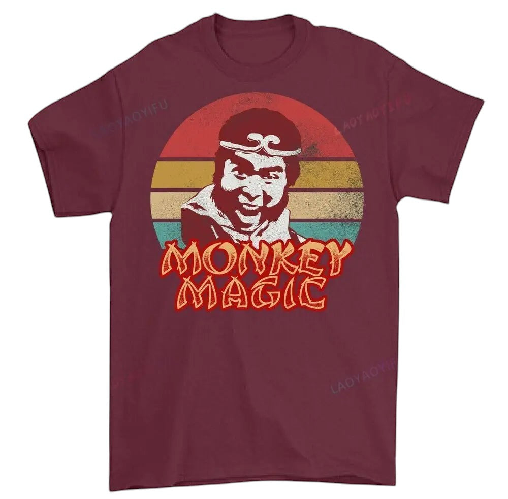 Monkey Magic Graphic T Shirt 300208HE-wine red