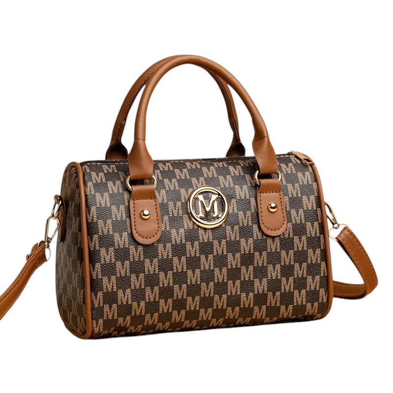 Monogram Barrel Handbag Brown
