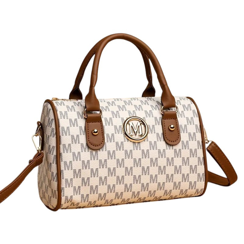 Monogram Barrel Handbag Beige