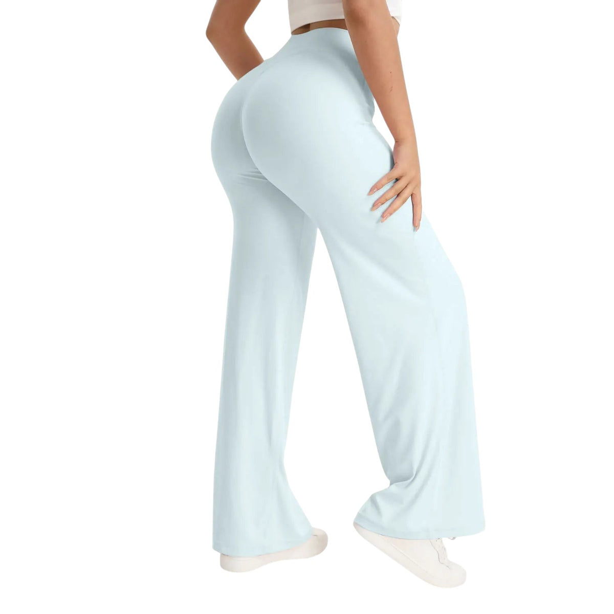 Comfort Wide Leg Pants Wide Leg Light Blue