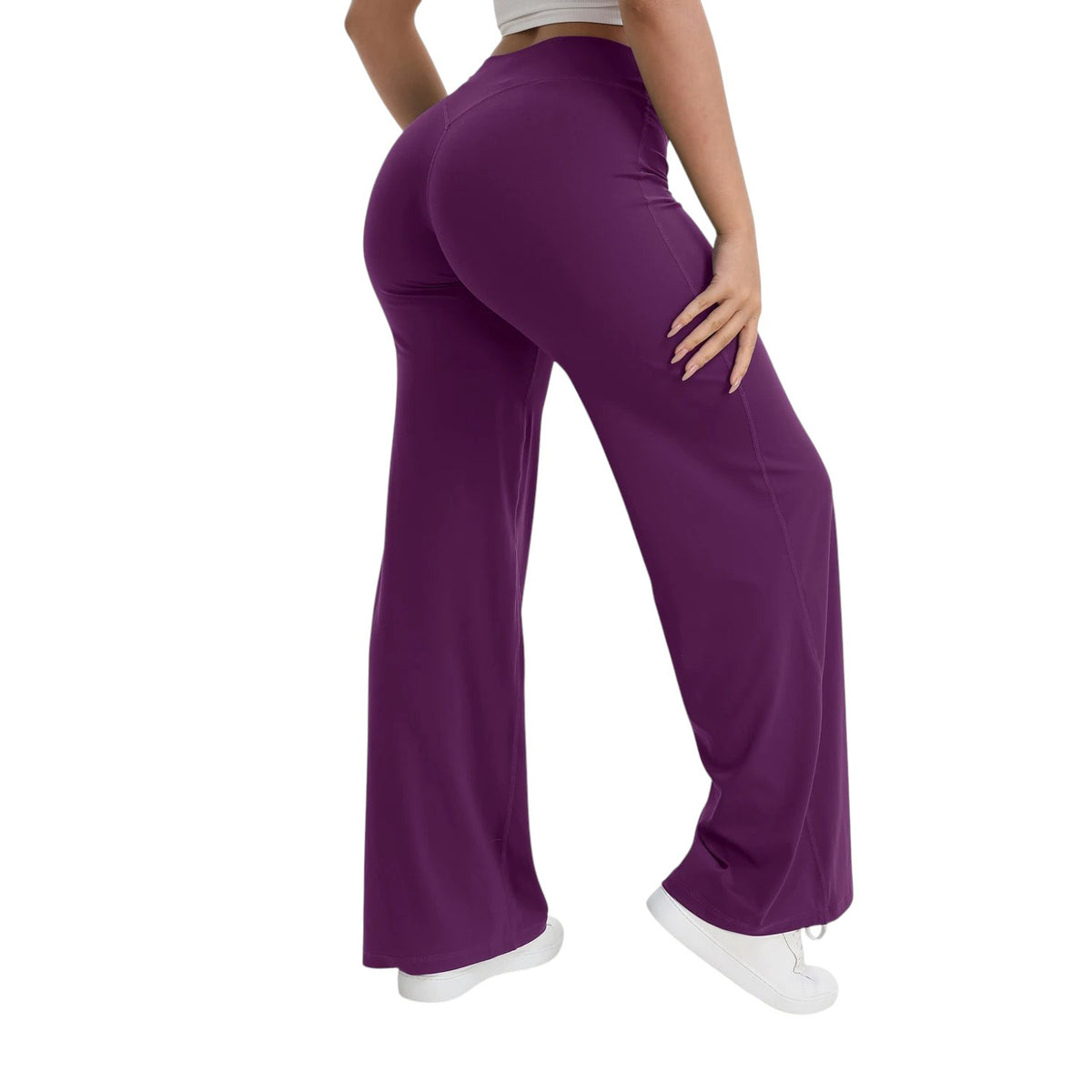 Comfort Wide Leg Pants Wide Leg Grape Purple