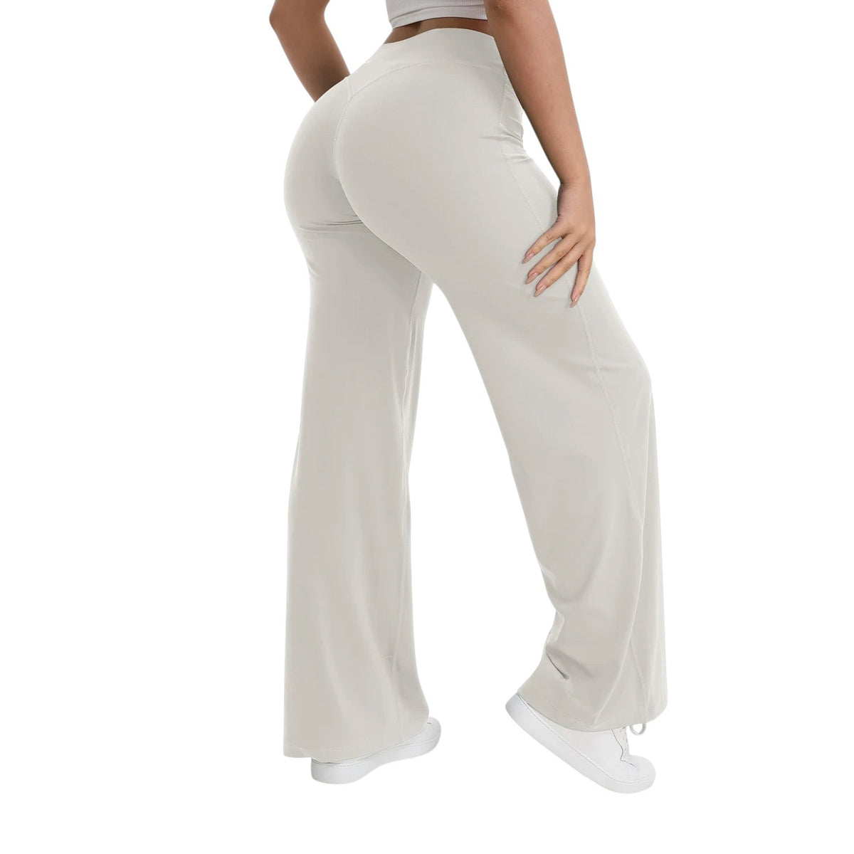 Comfort Wide Leg Pants Wide Leg Light Gray