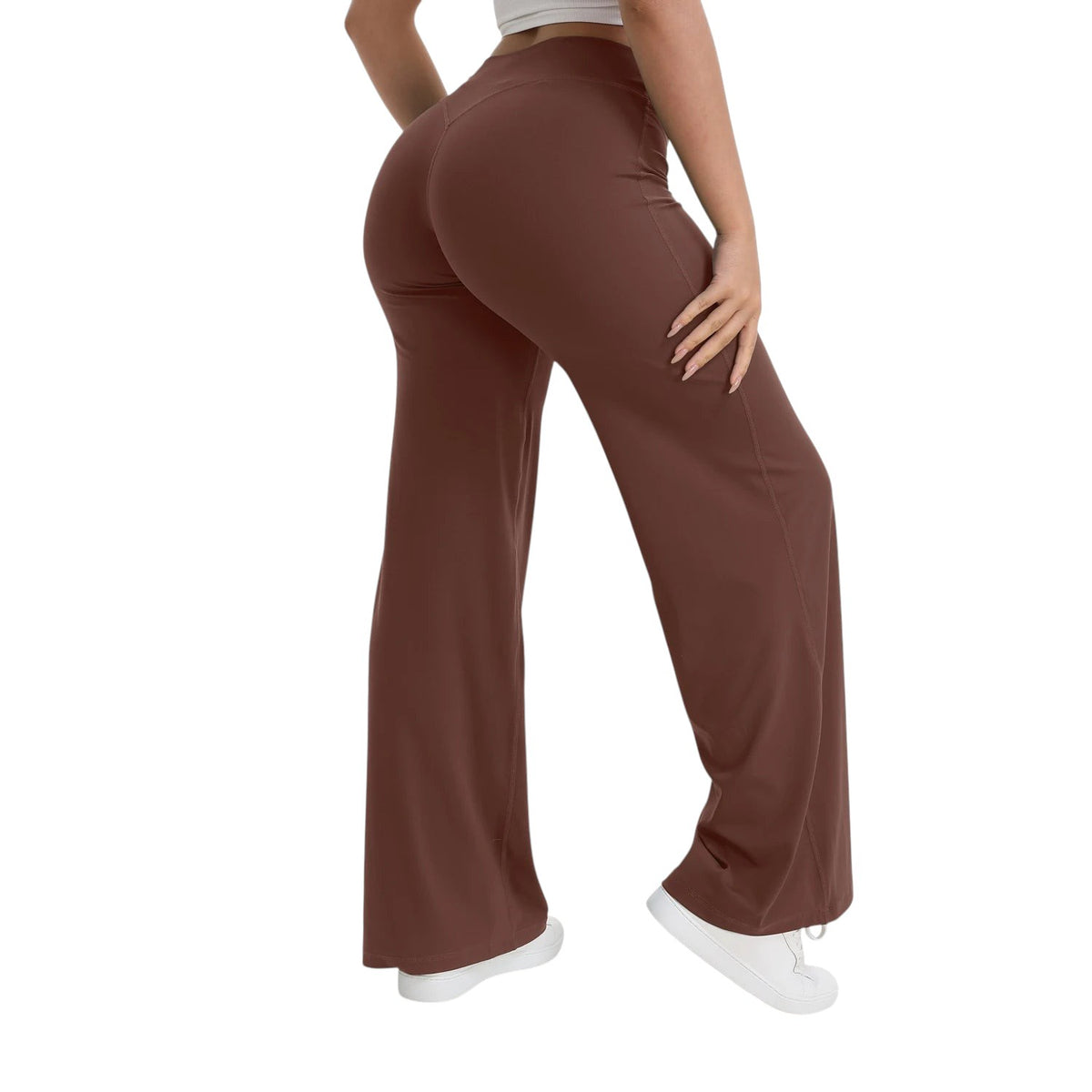 Comfort Wide Leg Pants Wide Leg Coffee Brown