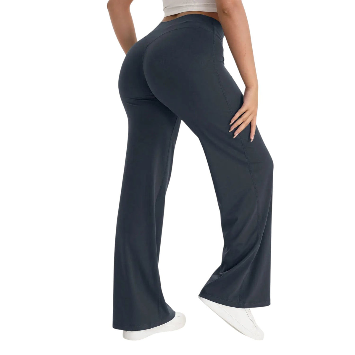 Comfort Wide Leg Pants Wide Leg Blueberry color