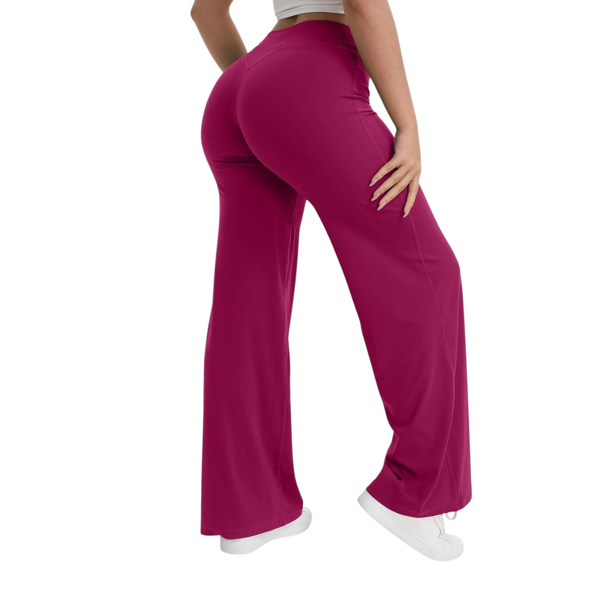 Comfort Wide Leg Pants Wide Leg Wild Berry Red