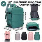 Compact Travel Backpack with Clamshell Opening