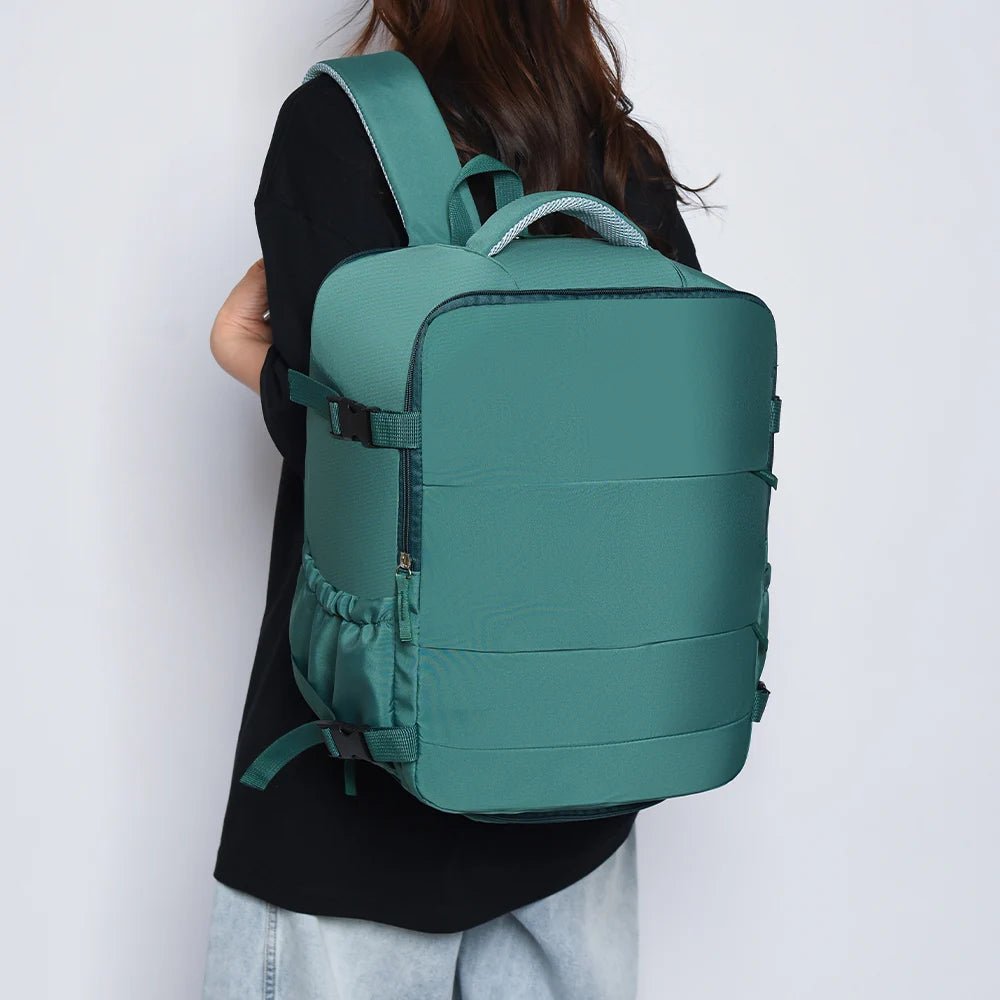 Compact Travel Backpack with Clamshell Opening