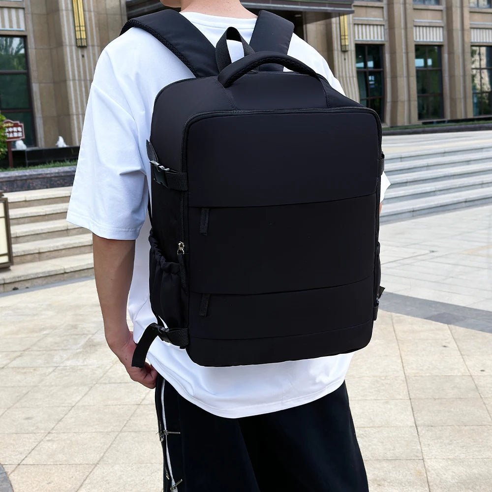 Compact Travel Backpack with Clamshell Opening