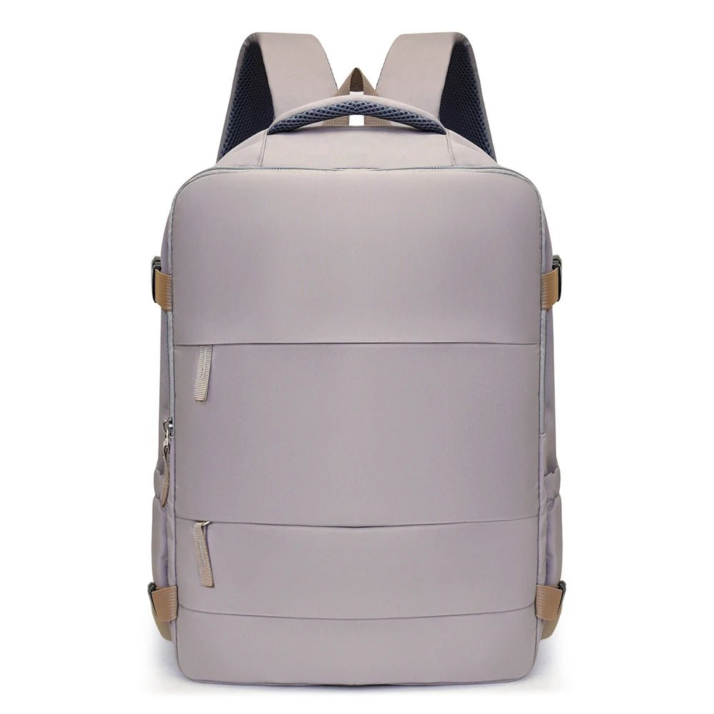 Compact Travel Backpack with Clamshell Opening GRAY