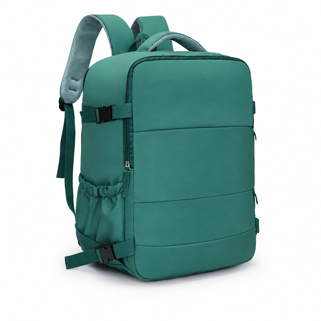 Compact Travel Backpack with Clamshell Opening