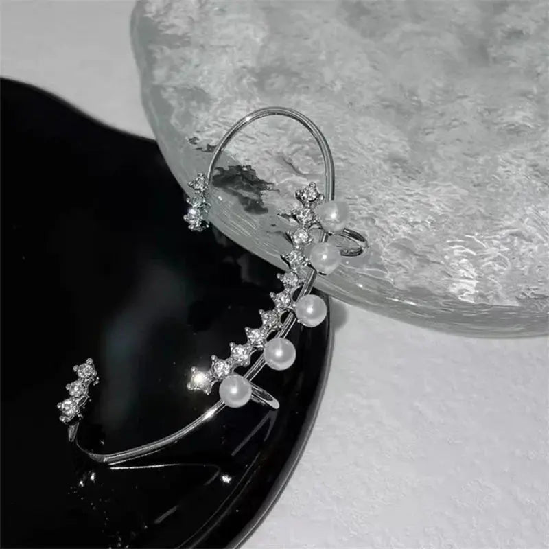 Silver Color Pearl Earrings
